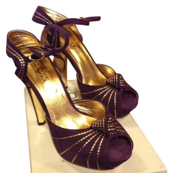 Arden B open toe suede sandal pumps - Picture 2 of 6